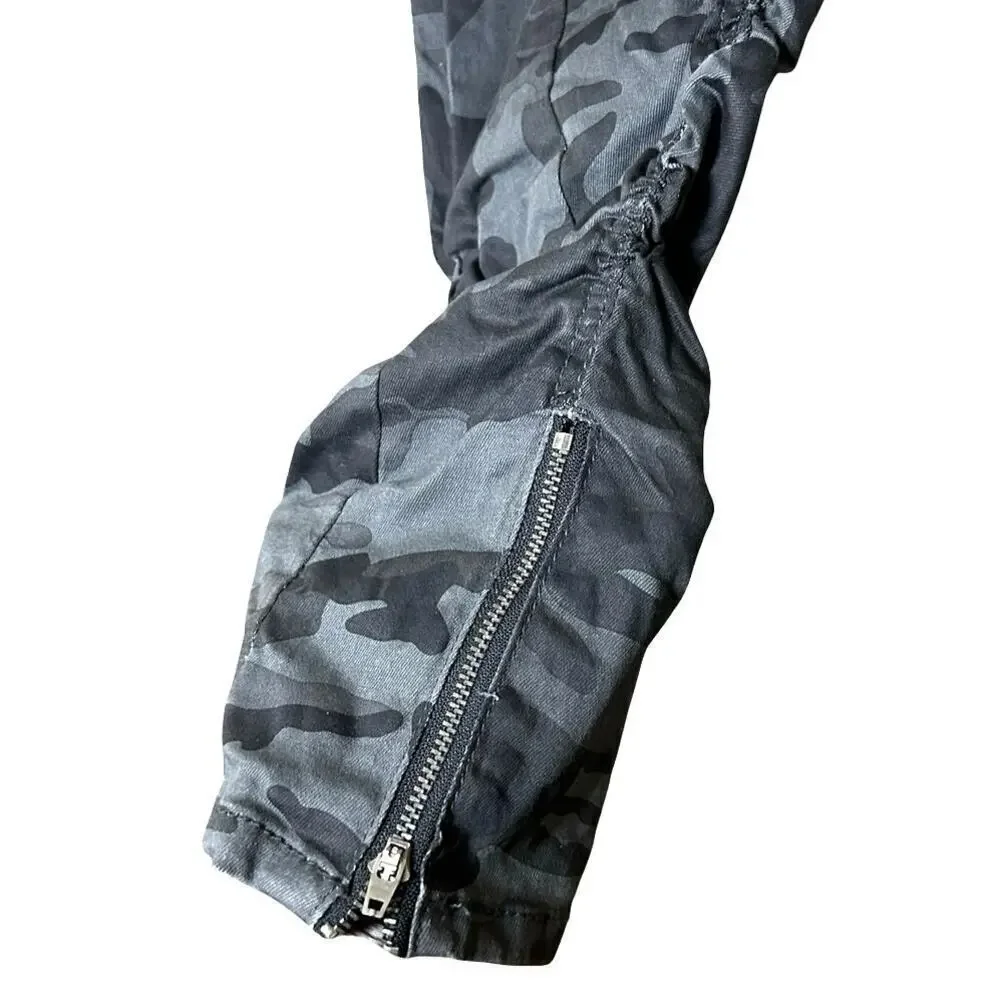 NWT Kuwalla Tee Men’s Camo Pintuck Trouser Joggers Black/Gray Size Large